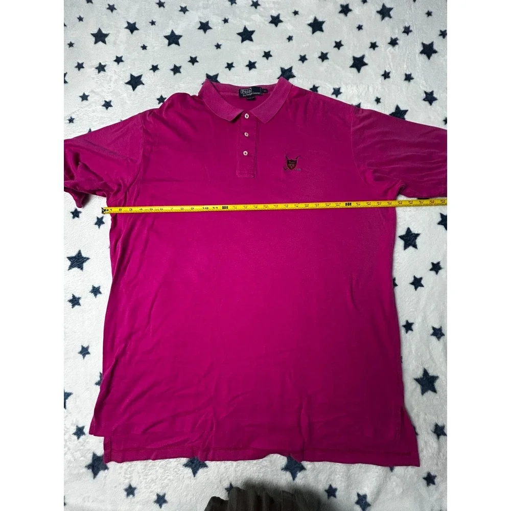 Polo Ralph Lauren Mens XXL Pink Golf Polo Shirt Short Sleeve Cotton Classic